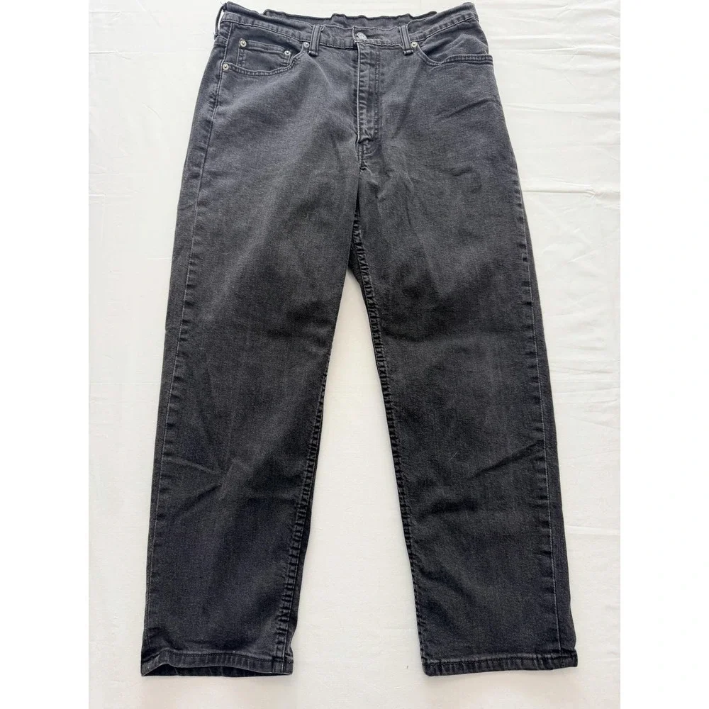 Levi's 550 Jeans Mens 38x30 Gray Charcoal Wash Relaxed Fit Tapered Denim Pants